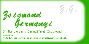zsigmond germanyi business card